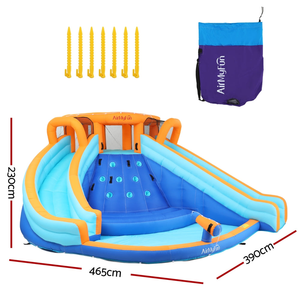 AirMyFun Kids Inflatable Pool Water Double Slide Park Jumping Castle