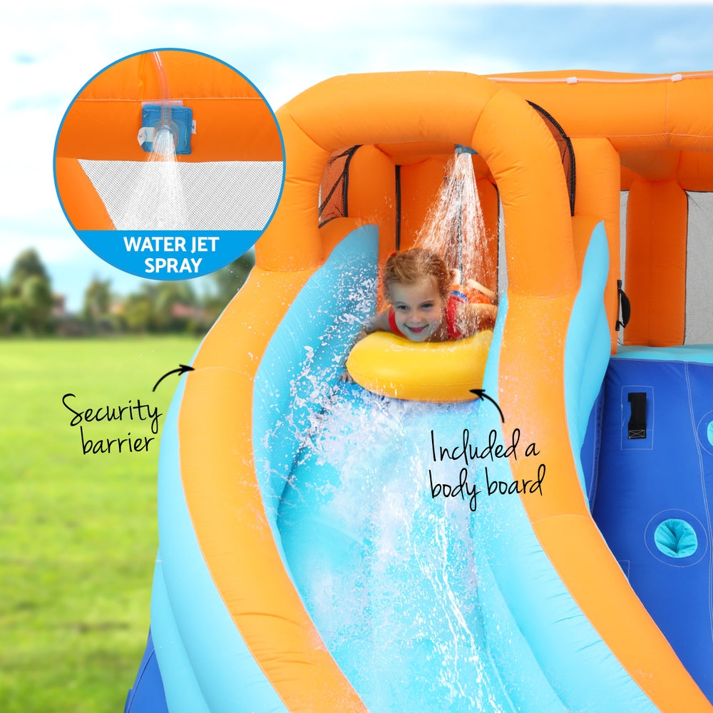 AirMyFun Kids Inflatable Pool Water Double Slide Park Jumping Castle