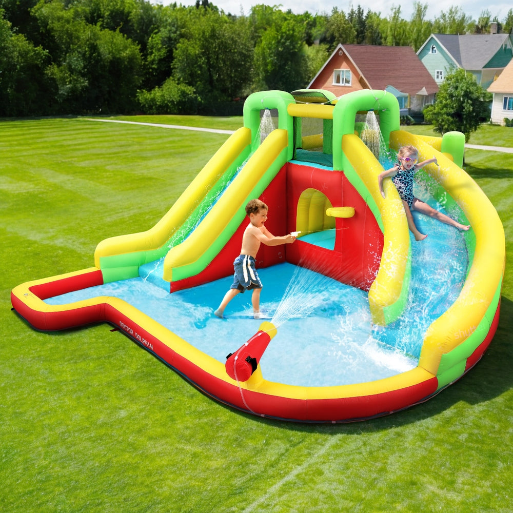 Doctor Dolphin Kids Inflatable Pool Water Slide Park Jumping Castle