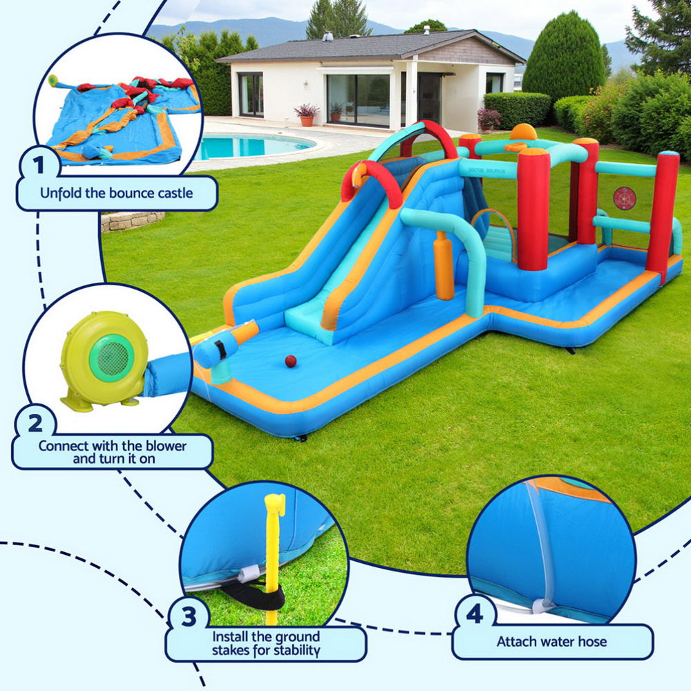 Kids Inflatable Water Slide Splash Pool Park Jumping Castle Bounce