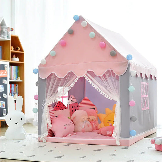 Kids Play Tent Wigwam Large Pink Princess Castle