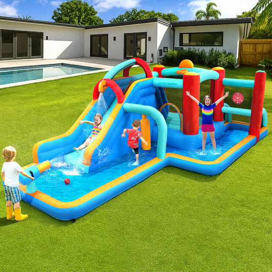 Kids Inflatable Water Slide Splash Pool Park Jumping Castle Bounce