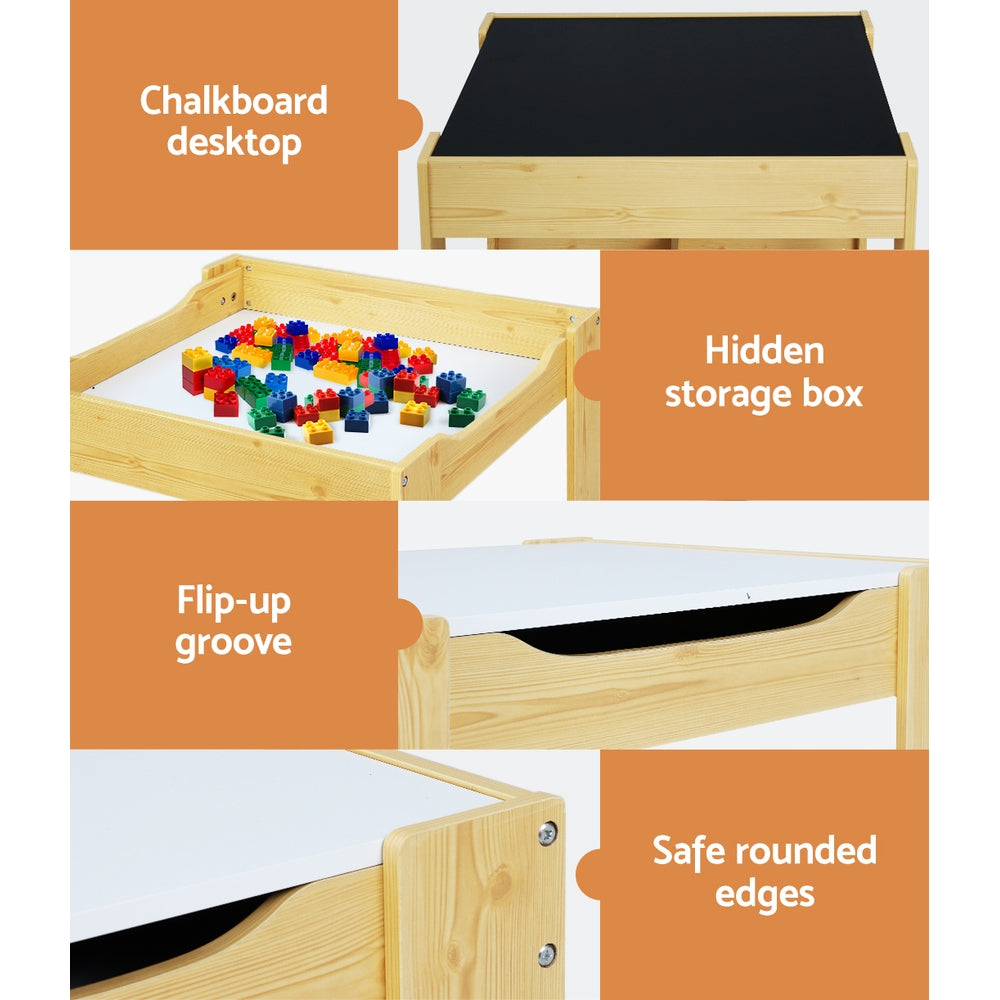 Keezi 3PCS Kids Table and Chairs Set